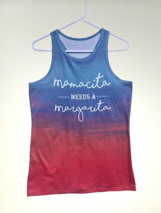Tops - Womens Mamacita Needs a Margarita Medium Racerback Tank Top